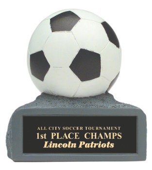 Resin Soccer Ball Trophy Statue HR26A